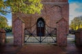 Red brick Historic church in Upgant-Schott, Germany Royalty Free Stock Photo