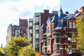 Red brick houses in downtown Boston, Massachusetts