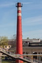 Red brick industrial chimney Royalty Free Stock Photo