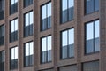 Red brick loft building with large Windows Royalty Free Stock Photo