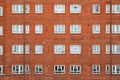 Red brick mansion block around Hackney in London Royalty Free Stock Photo