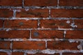 Red brick old wall texture background close-up Royalty Free Stock Photo