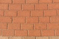 Red brick pavement texture with a regular, rectangular pattern. Royalty Free Stock Photo