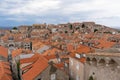 Red brick roof skyline in old town Dubrovnik in Croatia Royalty Free Stock Photo