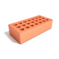 Red brick with round holes Royalty Free Stock Photo