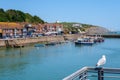 Red brick rowhouses on the harborfront of Folkestone Royalty Free Stock Photo