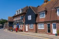 Red brick rowhouses on the harborfront of Folkestone Royalty Free Stock Photo