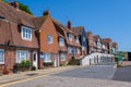 Red brick rowhouses on the harborfront of Folkestone Royalty Free Stock Photo