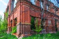 Red brick ruin of castle