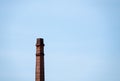 Red brick stack of the old chimney Royalty Free Stock Photo