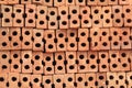 Red brick stacked for orderliness