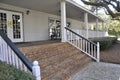 Red brick steps