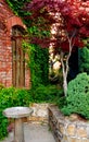Red Brick and Stone Patio Royalty Free Stock Photo