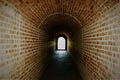 A red brick tunnel at Fort Cinch in Florida Royalty Free Stock Photo