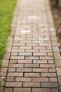 Red Brick Walkway Royalty Free Stock Photo