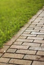 Red Brick Walkway Royalty Free Stock Photo