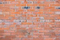 Red brick wall. Abstract background texture of old brick. Vintage wallpaper with horizontal stone blocks Royalty Free Stock Photo