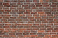 Red Brick wall Background. Close up brick wall rough texture Royalty Free Stock Photo