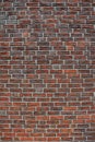 Red Brick wall Background. Close up brick wall rough texture Royalty Free Stock Photo