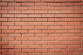 Red brick wall. Background of a new brick house. Perfect brickwork. Great construction concept. Royalty Free Stock Photo