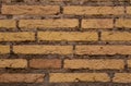 Old red brick wall background. Close shot. Royalty Free Stock Photo