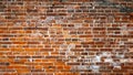 Red brick wall background, Red brick wall texture grunge background with vignetted corners to interior design Royalty Free Stock Photo