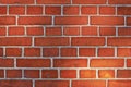 Red, brick and wall background with rough pattern, concrete texture and masonry in architecture. Cracked, detail and Royalty Free Stock Photo