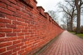 Red brick wall with brick background Royalty Free Stock Photo