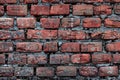 Red brick wall background, texture of old red bricks for design and decoration. the texture shows the details of old red bric Royalty Free Stock Photo