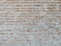 A red brick wall. The bare walls are not plastered on the surface Royalty Free Stock Photo