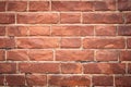 Red brick wall, bricks background, grunge texture. Decorative tile surface. Rough brickwork. Brown wallpaper, design in rustic Royalty Free Stock Photo