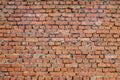 Red brick wall with cement. Rough surface texture. Texture of an old brick wall. Royalty Free Stock Photo