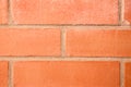 Red brick wall close. texture
