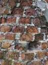 Red brick wall close-up. Royalty Free Stock Photo