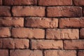 Red brick wall closeup. Old red brick wall texture background Royalty Free Stock Photo
