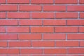 red brick wall background. Facing brick texture Royalty Free Stock Photo