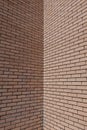 red brick wall corner building masonry background architectural detail Royalty Free Stock Photo