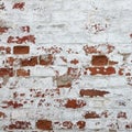 Red Brick Wall With Damaged White Plaster Frame Background Royalty Free Stock Photo