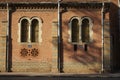 Red brick wall exterior building