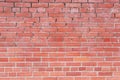 Red brick wall is folded very badly Royalty Free Stock Photo