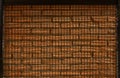 Red brick wall in grill. Pattern surface texture. Close-up of interior material for design decoration background Royalty Free Stock Photo