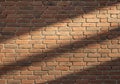 Red brick wall with horizontal layout, featuring standard rectangular Royalty Free Stock Photo