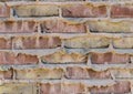 Red brick wall with mortar joint Royalty Free Stock Photo