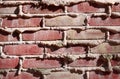 Red brick wall with mortar Royalty Free Stock Photo