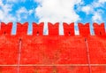 Red brick wall of the Moscow Kremlin Royalty Free Stock Photo