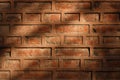 Red brick wall pattern background with soft shadows Royalty Free Stock Photo