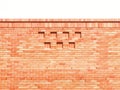 Red brick wall with recesses Royalty Free Stock Photo