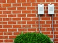 Red Brick Wall Scene Royalty Free Stock Photo