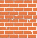 Red brick wall seamless illustration background - texture pattern for continuous replicate.