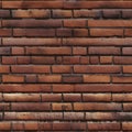 Red brick wall seamless pattern background for different design. Generative AI Royalty Free Stock Photo